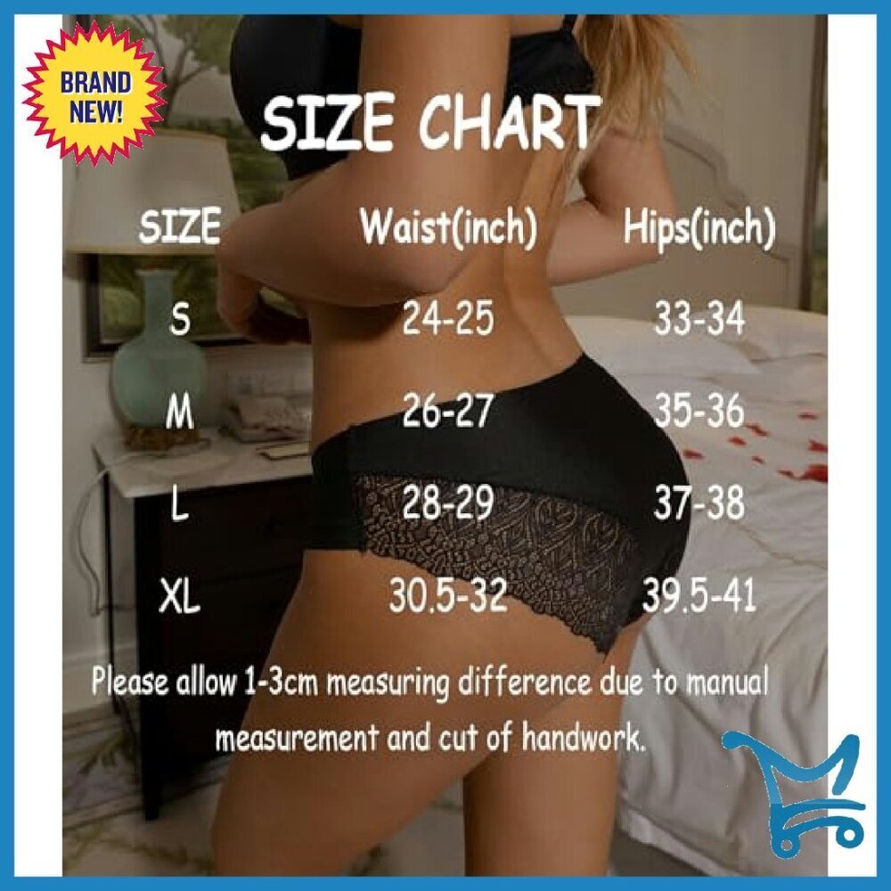 Seamless Lace Bikini Panties Multi-Pack No Show Cheeky Cut - Picture 5 of 8